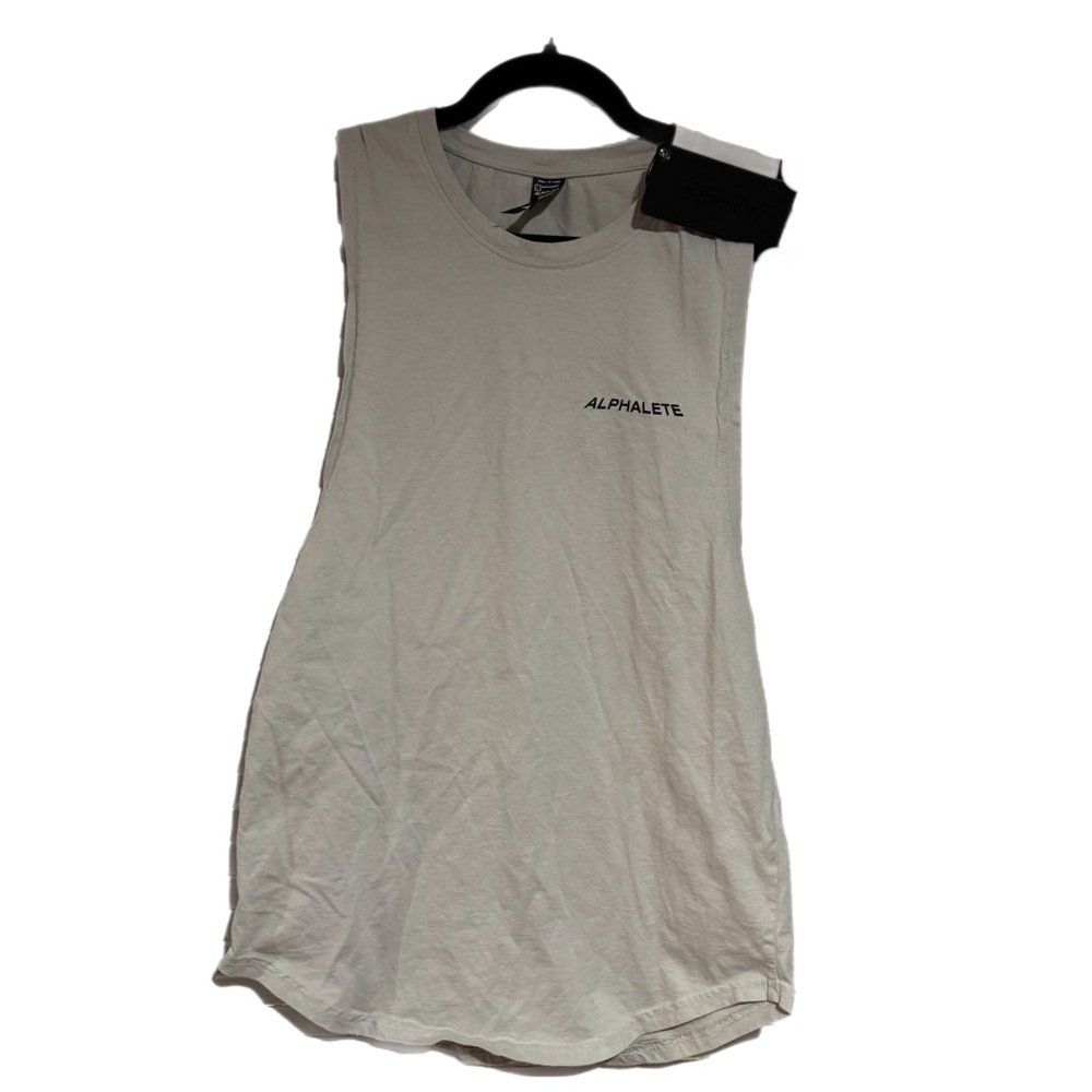 NWT Alphalete Beige Cutoff shirt